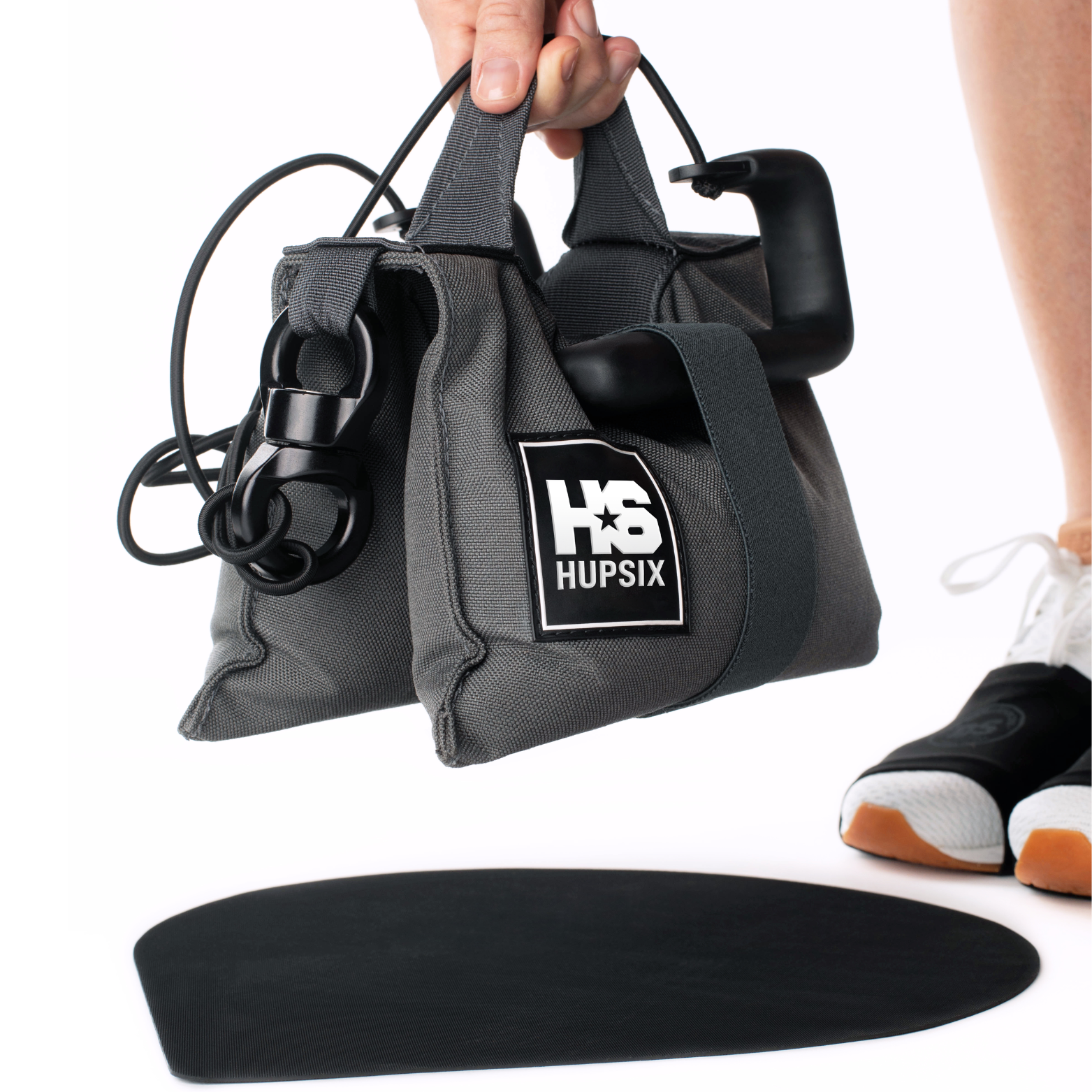 HupSix is a fast-paced workout that improves the way you move using patented gear, bodyweight exercises, and audio cues to get you moving in sync to music that rocks. You'll burn calories, build strength, and level up your coordination—all at once.